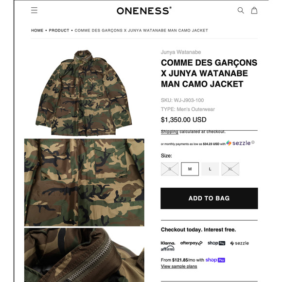 $1400 BNWT Junya Watanabe Camo Gore-Tex Jacket - Picture 9 of 9